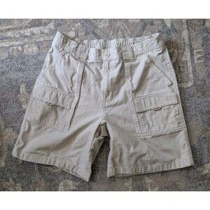 LL Bean Cargo Shorts Mens Waist 34" Beige Utility Travel Hiking Chino